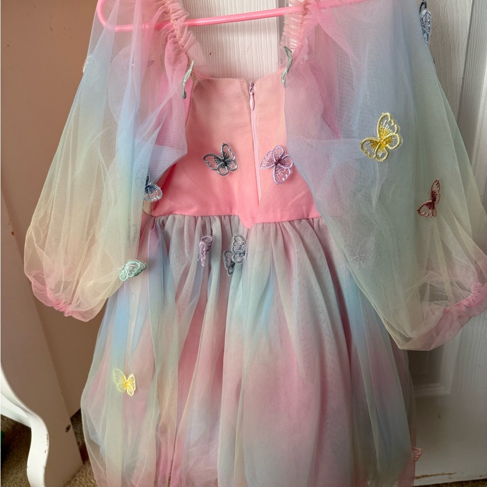 Lola + The Boys Pastel Butterfly Dress - Picture 2 of 3